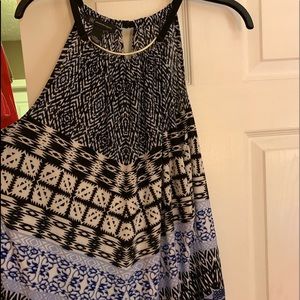 INC halter top with silver accents